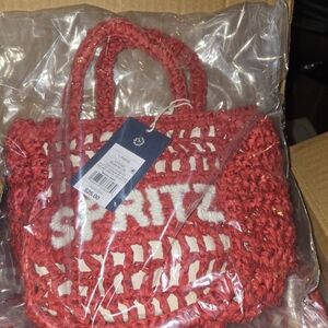Spritz Red Woven Tote Bag
